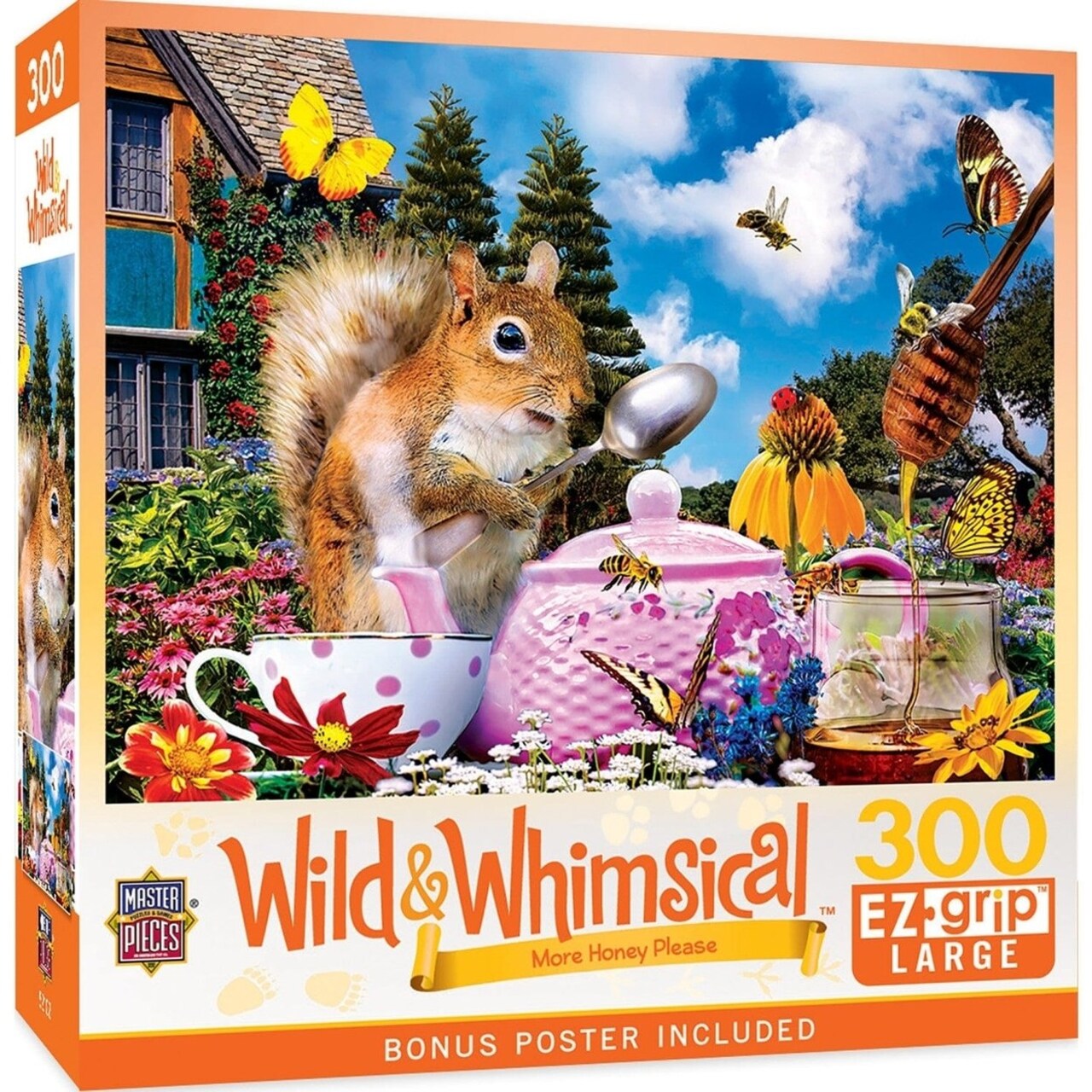 Masterpieces Wild Whimsical 300 Piece Ez Grip Jigsaw Puzzle Garden Tea